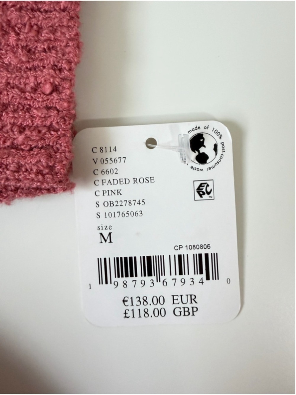 FREE PEOPLE DAILY CARDIGAN FADED ROSE SIZE M - Picture 9 of 12